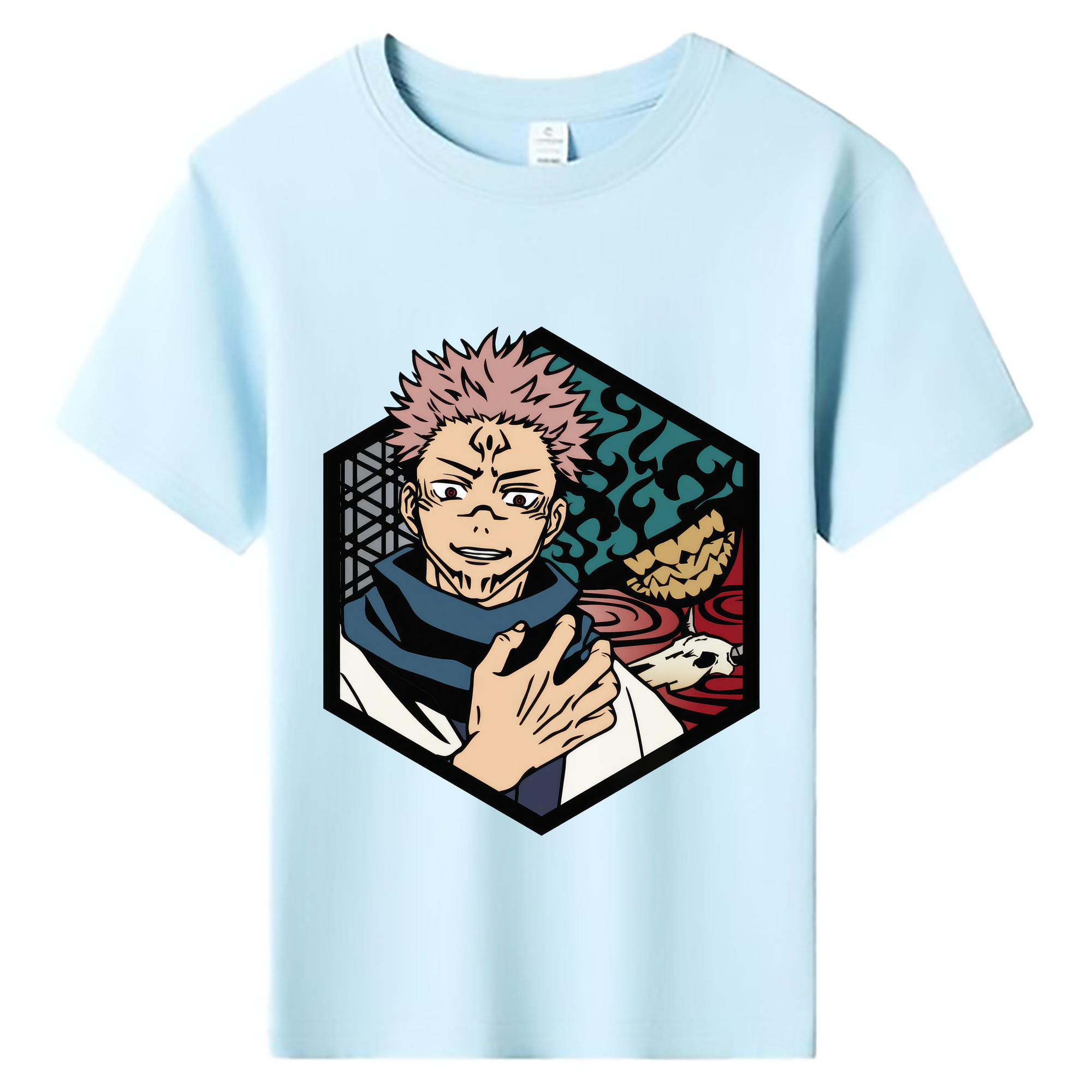 （画像用） 呪術廻戦 Jujutsu Kaisen 綿100％キッズTシャツ（フロントプリント）